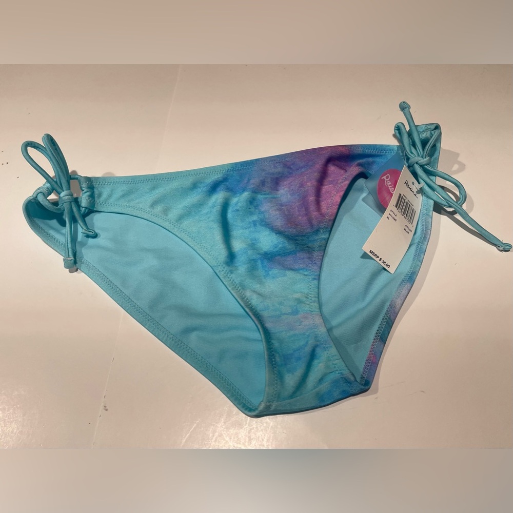 🎉Raisins NWT xl Women's Blue and Purple Bikini Bottom tie sides